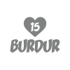 Kalpli 15 Burdur Araba Sticker 17x17 Cm Gri