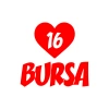 Kalpli 16 Bursa Araba Sticker 17x17 Cm Kırmızı