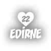 Kalpli 22 Edirne Araba Sticker 17x17 Cm Beyaz