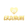 Kalpli 25 Erzurum Araba Sticker  17x17 Cm Gold