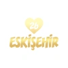 Kalpli 26 Eskişehir Araba Sticker 17x17 Cm Gold