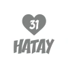 Kalpli 31 Hatay Araba Sticker 17x17 Cm Gri