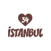 Kalpli 34 İstanbul Araba Sticker 17x17 Cm Kahverengi