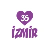 Kalpli 35 İzmir Araba Sticker 17x17 Cm Mor