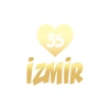 Kalpli 35 İzmir Araba Sticker 17x17 Cm Gold