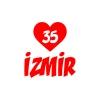 Kalpli 35 İzmir Araba Sticker 17x17 Cm Kırmızı
