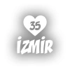 Kalpli 35 İzmir Araba Sticker 17x17 Cm Beyaz