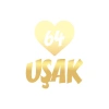 Kalpli 64 Uşak Araba Sticker 17x17 Cm Gold