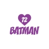 Kalpli 72 Batman Araba Sticker 17x17 Cm Mor