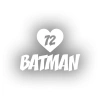 Kalpli 72 Batman Araba Sticker 17x17 Cm Beyaz