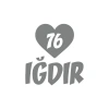 Kalpli 76 Iğdır Araba Sticker 17x17 Cm Gri