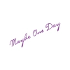 Maybe One Day Araba Sticker 17x17 Cm Mor