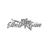 Elbet Bir Gün AK-47 Araba Sticker 17x17 Cm Gri