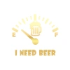 I Need Beer Araba Sticker  17x17 Cm Gold
