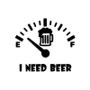 I Need Beer Araba Sticker  17x17 Cm Siyah