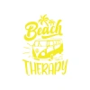 Beach Therapy Araba Sticker 17x17 Cm Sarı