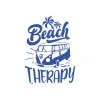 Beach Therapy Araba Sticker 17x17 Cm Mavi