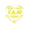 Kamp  Yaşamı Araba Sticker 17x17 Cm Sarı