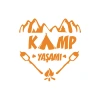 Kamp  Yaşamı Araba Sticker 17x17 Cm Turuncu