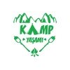 Kamp  Yaşamı Araba Sticker 17x17 Cm Yeşil