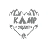Kamp  Yaşamı Araba Sticker 17x17 Cm Gri
