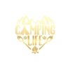 Camping Life Araba Sticker 17x17 Cm Gold
