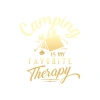 Camp Is My Favorite Therapy Araba Sticker 17x17 Cm Gold