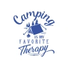 Camp Is My Favorite Therapy Araba Sticker 17x17 Cm Mavi