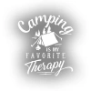 Camp Is My Favorite Therapy Araba Sticker 17x17 Cm Beyaz