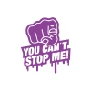 You Cant Stop Me Araba Sticker 17x17 Cm Mor