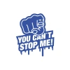You Cant Stop Me Araba Sticker 17x17 Cm Mavi