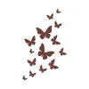 Uçan Kelebekler Araba Sticker  17x17 Cm Kahverengi