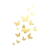 Uçan Kelebekler Araba Sticker  17x17 Cm Gold