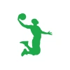 Basketbol Oynayan Adam Araba Sticker 17x17 Cm Yeşil