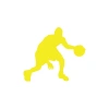 Basketbol Silüet Araba Sticker 17x17 Cm Sarı