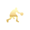 Basketbol Silüet Araba Sticker 17x17 Cm Gold