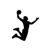 Basketbol Silüet Araba Sticker 17x17 Cm Siyah