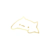 Sevimli Kedi Araba Sticker 17x17 Cm Gold