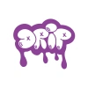 Graffiti Drip Araba Sticker 17x17 Cm Mor
