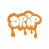 Graffiti Drip Araba Sticker 17x17 Cm Turuncu