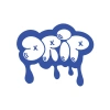 Graffiti Drip Araba Sticker 17x17 Cm Mavi