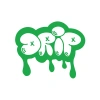 Graffiti Drip Araba Sticker 17x17 Cm Yeşil