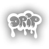 Graffiti Drip Araba Sticker 17x17 Cm Beyaz