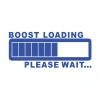 Boost Loading Araba Sticker 17x17 Cm Mavi