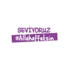 Seviyoruz Allah Affetsin Araba Sticker 17x17 Cm Mor