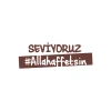 Seviyoruz Allah Affetsin Araba Sticker 17x17 Cm Kahverengi