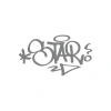 Graffiti Star Araba Sticker 17x17 Cm Gri