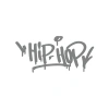 Graffiti Hiphop Araba Sticker 17x17 Cm Gri