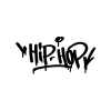 Graffiti Hiphop Araba Sticker 17x17 Cm Siyah