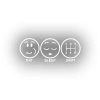 Eat Sleep Drift Araba Sticker 17x17 Cm Beyaz
